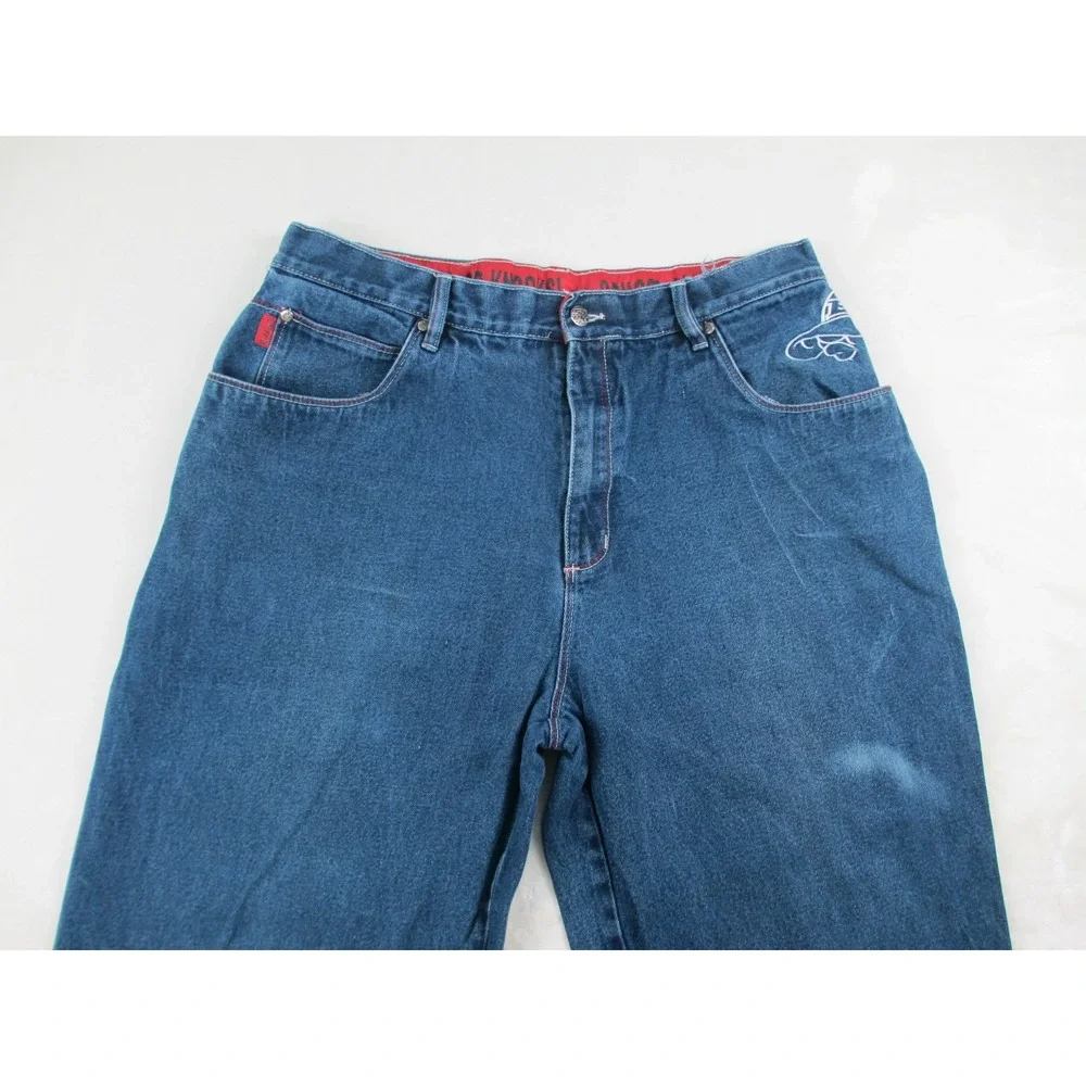 School‎ Of Hard Knocks Pants Mens 38 Blue Denim Jeans SOHK Baggy Hip Hop 38X31*